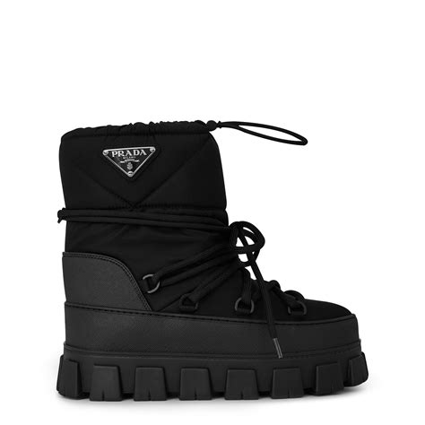 prada black snow boots|prada snow boots women's.